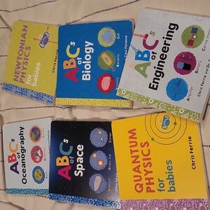 Set of 6. Ferrie Physics for Babies Books